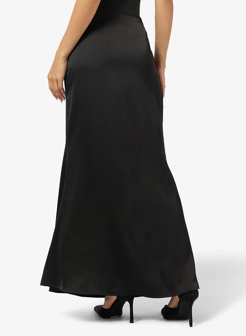 جينجر Satin Bias Cut Skirt